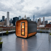 EW-3 Square Infrared Sauna – Carbonized Spruce Wood | Home & Indoor Wellness